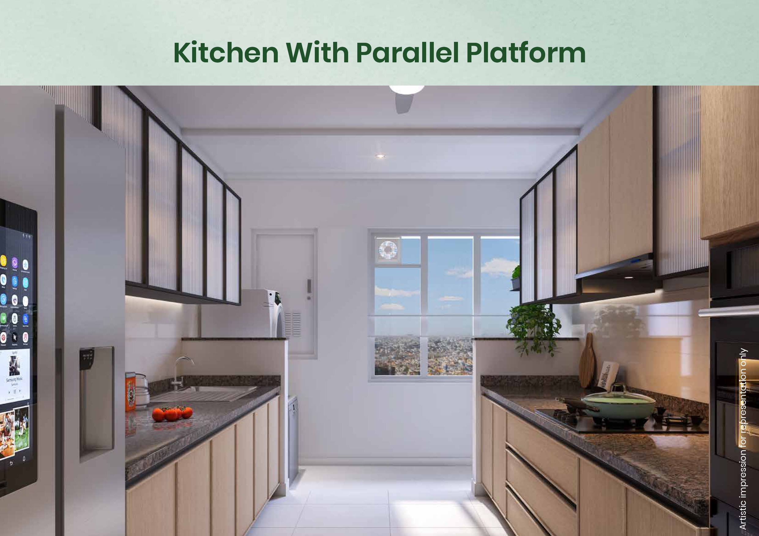 Featured Image of Mahindra Ivy Lush Kitchen With Parrell Platform